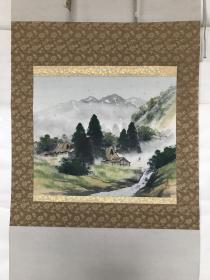 绢本山水 42x50.5厘米