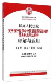 最高人民法院关于执行程序中计算延迟履行期间的债务利息司法解释理解与适用