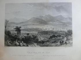 【现货 包邮】《从坟场眺望厦门市》1843年钢版画 托马斯-阿罗姆 (Thomas Allom)作品 尺寸约27 × 20.3厘米  (货号200410)