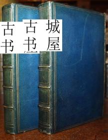 稀缺版， 《 查理二世的宫廷编年史2卷 》64幅法国贵族人士肖像刻版画，1885年出版，精装