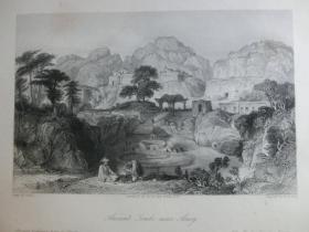 【现货 包邮】《厦门,古墓》1843年钢版画 托马斯-阿罗姆 (Thomas Allom)作品 尺寸约27 × 20.3厘米  (货号200416)