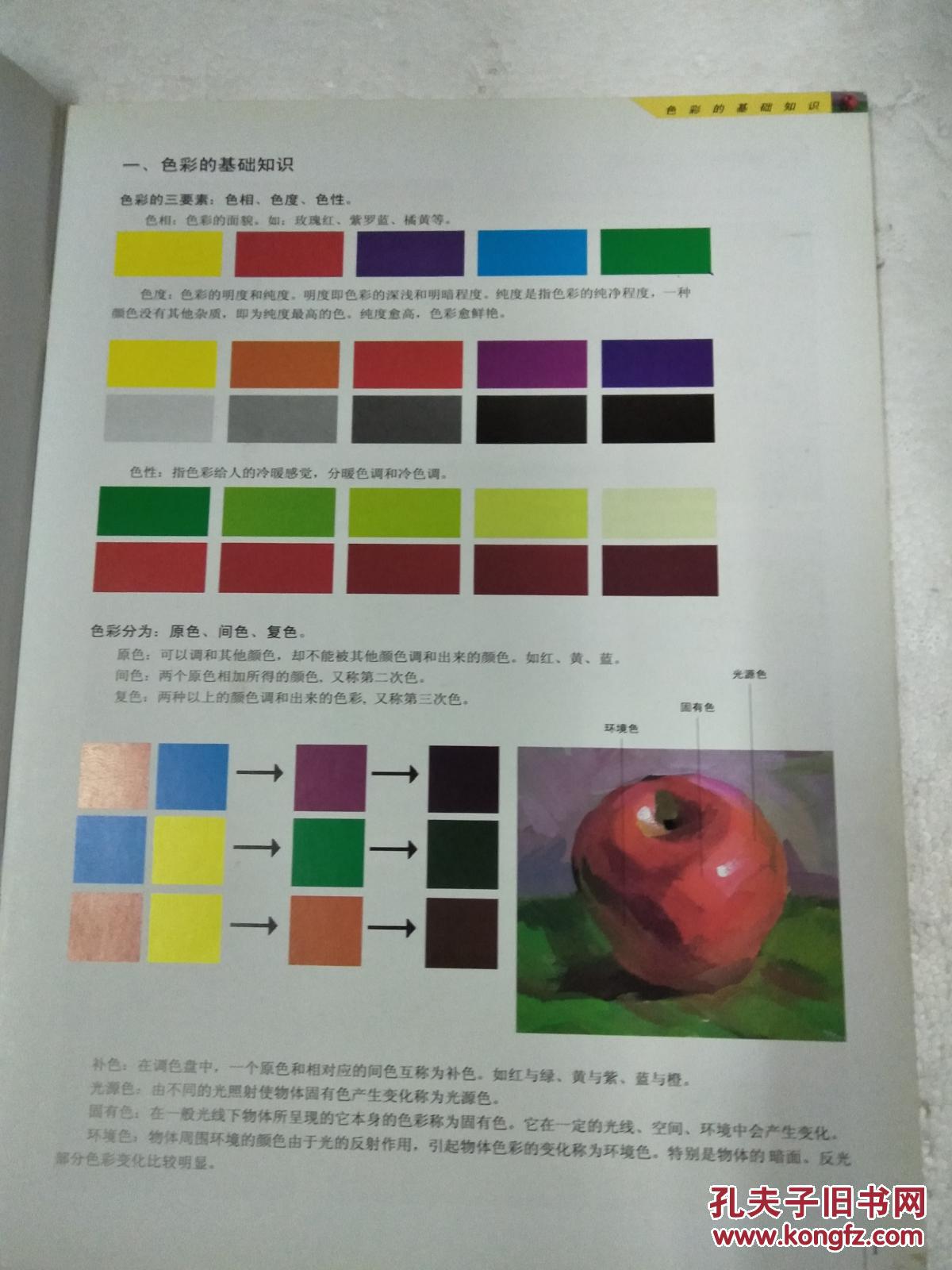 色彩静物  美术高考加油站 （起步篇)   大16开  32页   铜版纸彩印   一版一印   5000本