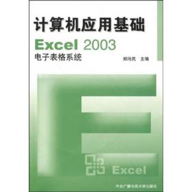 计算机应用基础EXcel2003电子表格系统