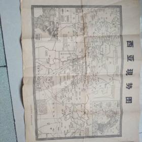 1958年7月22日天津日报5   6两版  西亚现势图