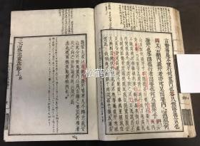 《净土三心私记》1套3册3卷全，和刻本，汉文，元禄14年，1701年了二居士，知贞信女舍白金捐刻版，分为尽三心大意及至诚心，尽深心，尽回向发愿心三大部分，以期发心修念，往生极乐，日本佛教净土宗第3祖良忠著，内含大量精致旧批，浮签等。