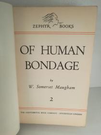 毛姆 W. Somerset Maugham：Of Human Bondage 2 (Zephyr Books 1947年版) (英) 英文原版书