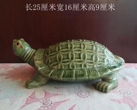 绿釉龟摆件9097