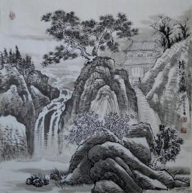 黑龙江美术家协会会员 王老师《清江春雨》SS0257