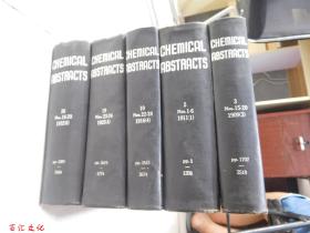 Chemical Abstracts（化学文摘）【1909年-1932年 5本合售】【16开精装 英文版】（详细目录见描述）