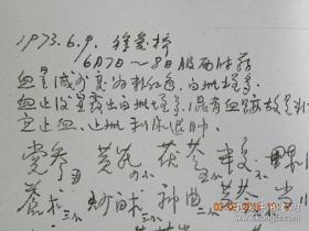 1973年左右山西省一个中医医学笔记【复印件.不退货】