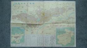 旧地图-洛阳最新旅游图(1989年3月1印)4开8品