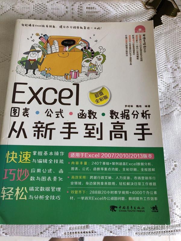 Excel图表·公式·函数·数据分析从新手到高手