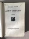 ALLEIN GEBLIEBEN 孤独 德文原版 1954年 精装