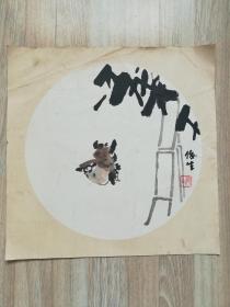 王俊生国画 名人字画收藏 38*38cm