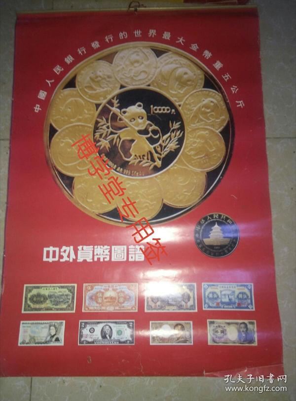 挂历 1993-1994 两年 中外货币图谱
