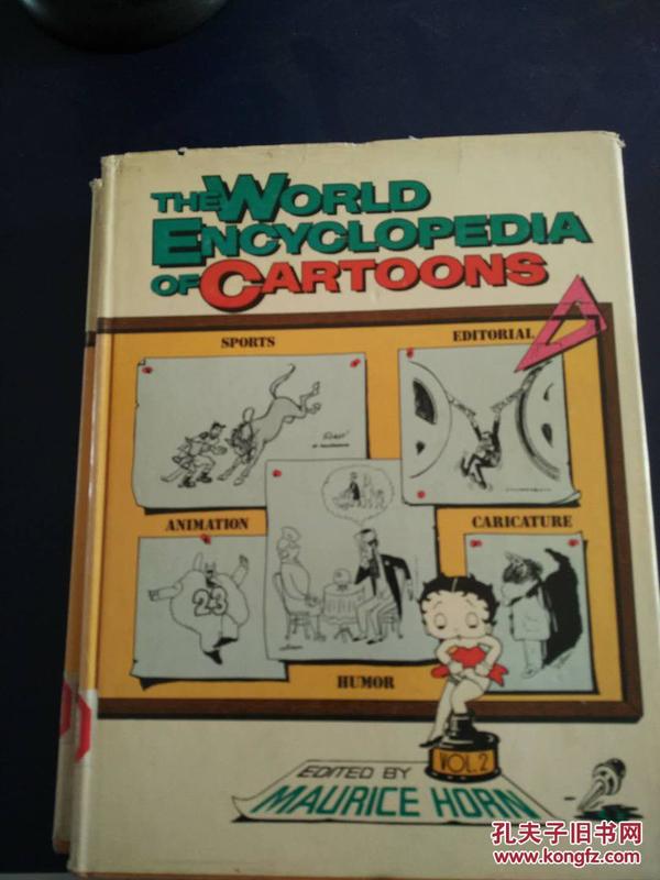 The World Encyclopedia of Cartoons(世界漫画百科全书）英文版2厚册；美国亚洲基金会敬赠