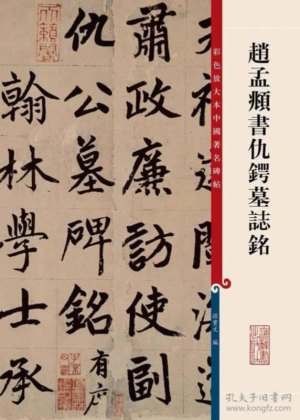 彩色放大本中国著名碑帖：赵孟頫书仇锷墓志铭