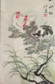 萧朗花鸟画没裱尺寸69*45厘米。1990作品。买家自鉴！暂时估价: