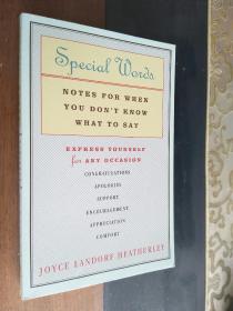 special words:notes for when you Don't know what to say (express yourself for any occasion) 全新32开