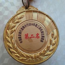 中国建设银行盘锦分行2014年职工羽毛球比赛团体第二名