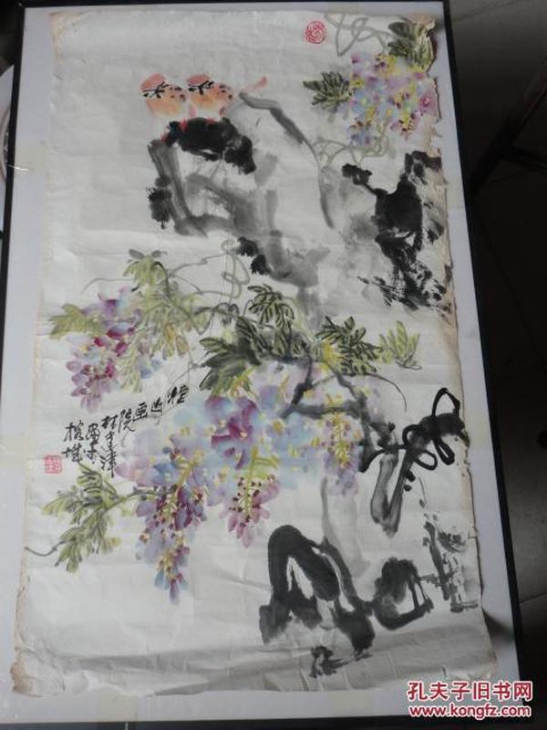 烟山画院《林建津画于榕城 花鸟画一张（约83*50cm