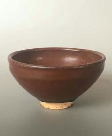 超级漂亮的宋柿红釉茶盏（少见）