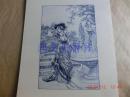 《天使诱惑之38》1932年石版单色版画 法国著名情色插图画家 Cheri Herouard 作品  尺寸26*19.7厘米