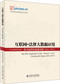 互联网法律大数据应用9787301290309北大法律信息网北京大学