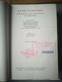 J E COTES LUNG FUNCTION英文原版 肺功能