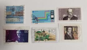 外国邮票联邦德国信销票（6枚没有重复不是一套票1988）