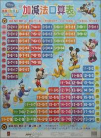 安徽少年儿童出版社 迪士尼米奇妙妙屋立体挂图（最新版）·加减法口算表