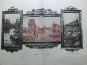 【现货 包邮】1890年彩色平版印刷画《Terra Latina》  尺寸约56*41厘米 （货号 M3）