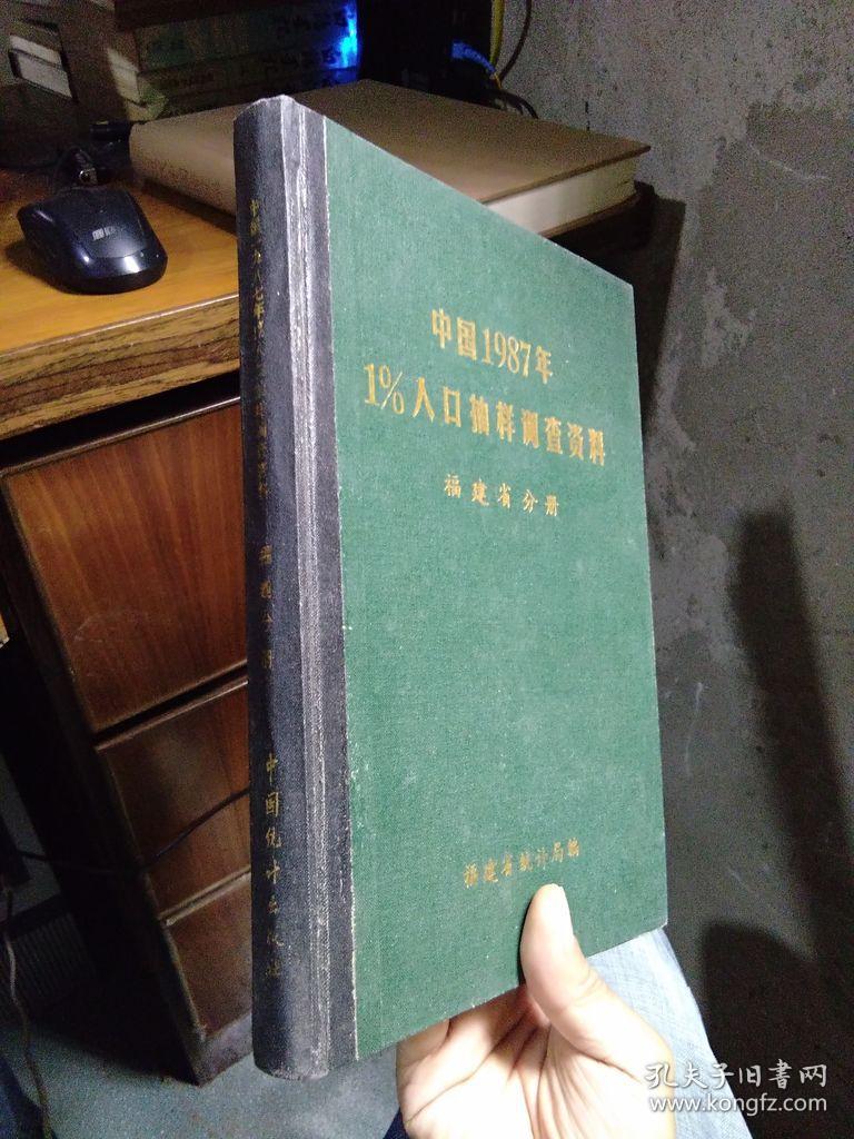 中国1987年1%人口抽样调查资料 福建省分册 1988年一版一印500册 布面精装 品好干净