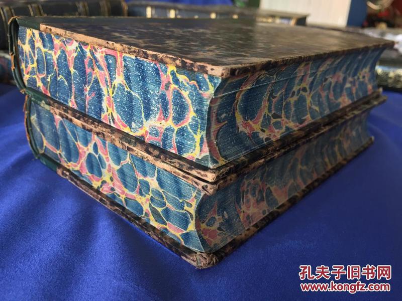 1850年全两卷《古意大利编年史和其制度道德习俗》 132张铜版画 含4张拉页铜版地图 书口大理石纹 ITALIE ANCIENNE