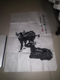 朱泽绘画作品，尺寸（67×46）