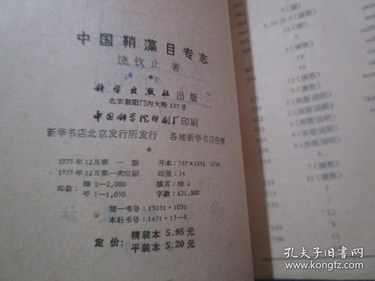 中国鞘藻目专志