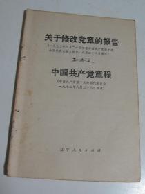 关于修改党章的报告