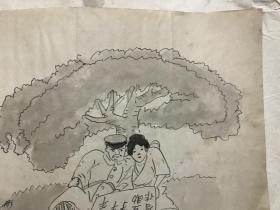 民国三十年代名家漫画出版样稿2张（包老包真）