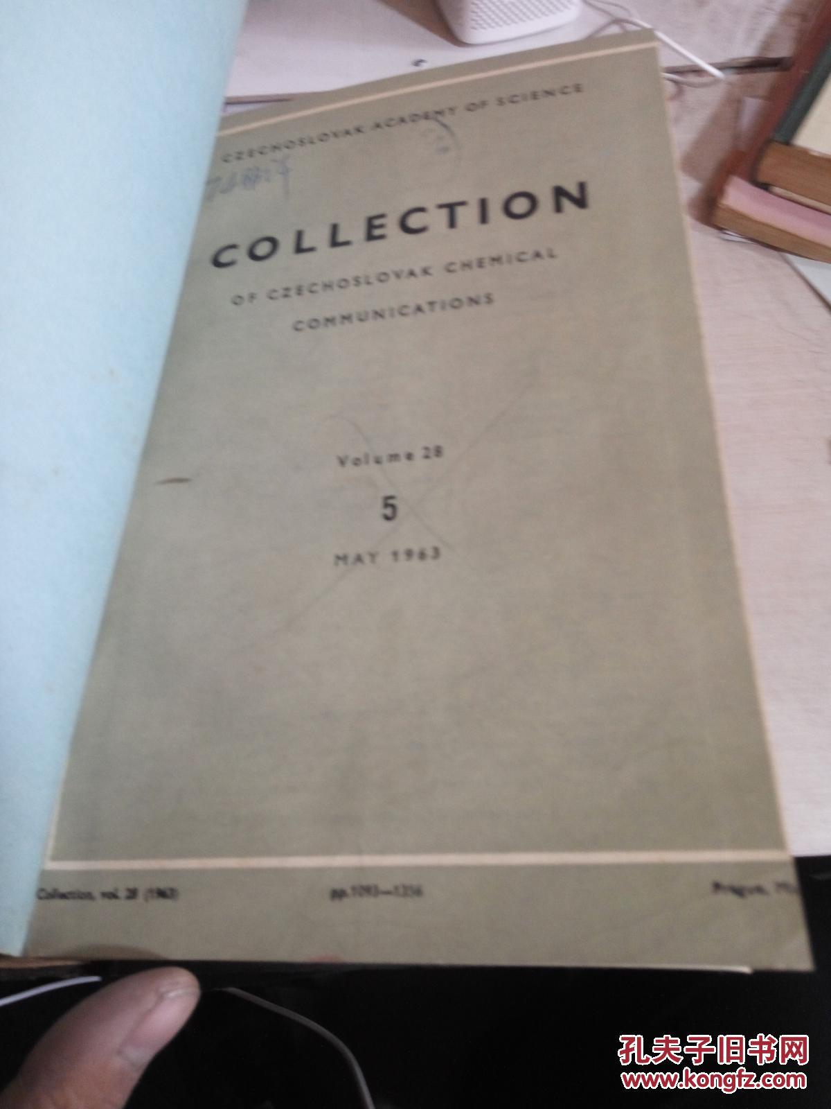 COLLECTION OF CZECHOSLOVAK CHEMICAL COMMUNICATIONS.Vol.28.1-4.5-8.9.12.1963（捷克斯洛伐克化学通信）（英文）