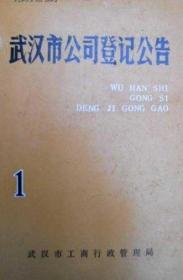 武汉市公司登记公告 1987年 值得收藏