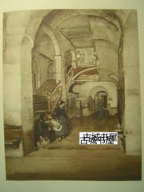 稀缺，限量签名《 苏格兰水彩画之王罗素•弗林特作品集》134幅绘画图片，1950年出版