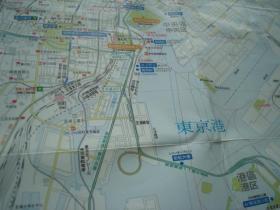 老旅游地图-------外国原版 日本东京大地图 携带版