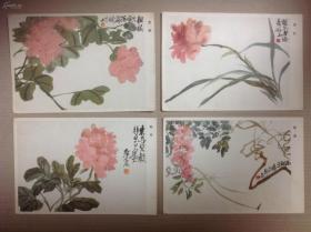 全国包快递，1960年人民美术出版社出版《花卉精品---吴昌硕》无格式明信片