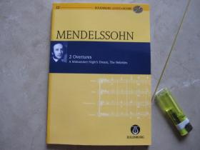 2 Overtures, a Midsummer Night's Dream, Hebrides: 2 Overtures Eulenburg+pocket Score and Audio CD