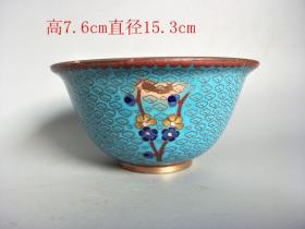 清代景泰蓝铜胎花卉碗1