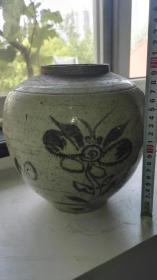 宋代西坝窑青花纹罐。尺寸品相见图。有爆釉点。