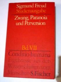 软精装/德文原版弗洛伊德著《强迫症，狂想症与变态》 SIGMUND FREUD: ZWANG, PARANOIA UND PERVERSION
