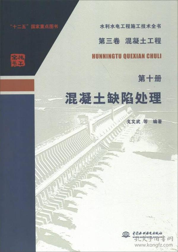 水利水电工程施工技术全书（第三卷）·（混凝土工程 第十册）：混凝土缺陷处理