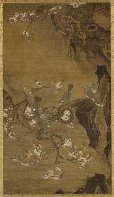 吕纪 四季花鸟图。东京国立博物馆。共四片。每片大小69*118厘米。宣纸水墨原色微喷印制，