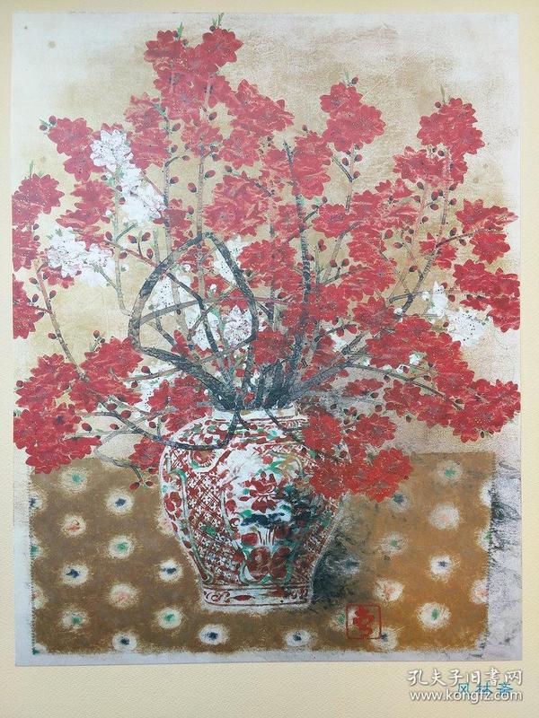 四开版画 前田青邨 桃花 近代日本画名作 家居咖啡馆装饰挂画